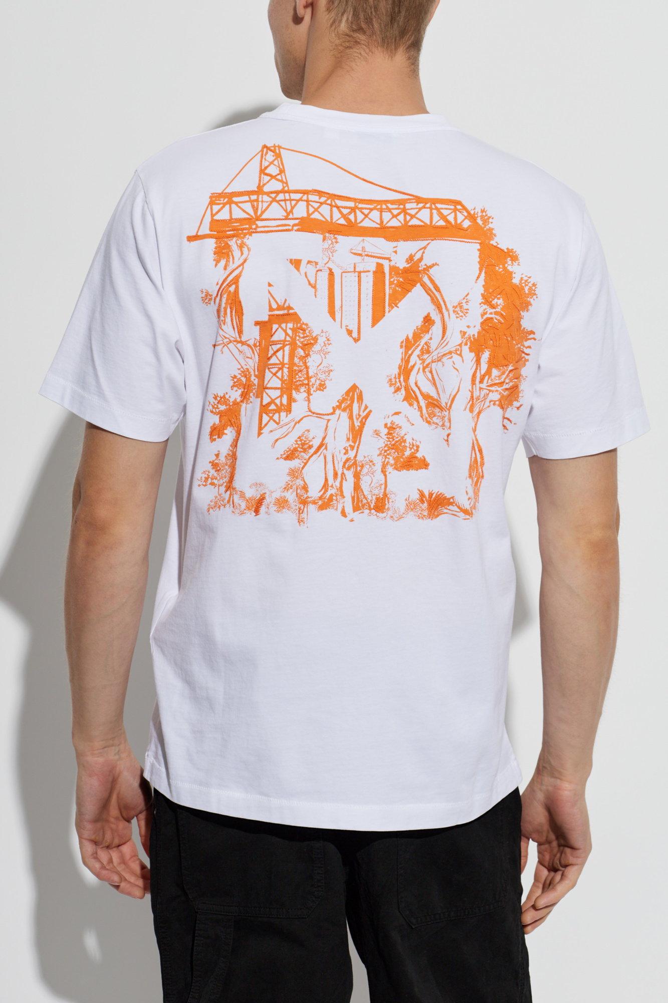 Off-White T-shirt with logo | Men's | Vitkac